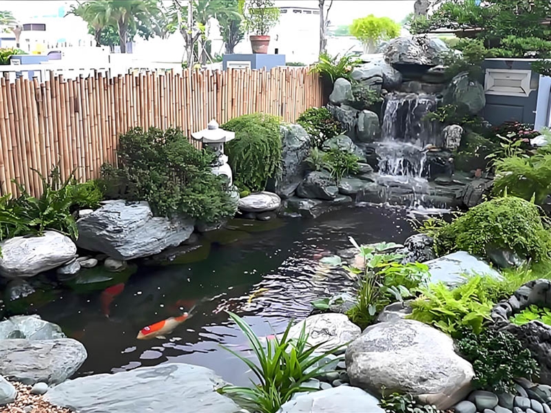 假山錦鯉魚池